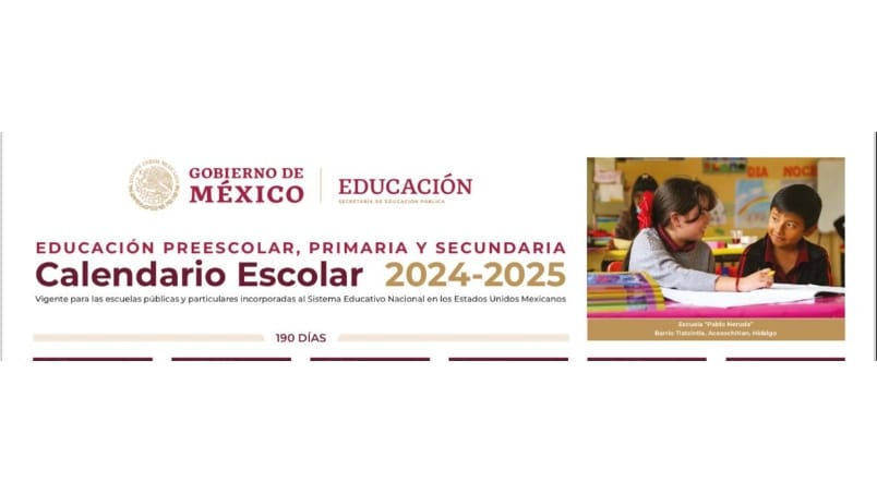 Presentan calendario escolar 2024-2025; establece 190 días de clases para Educación Básica 