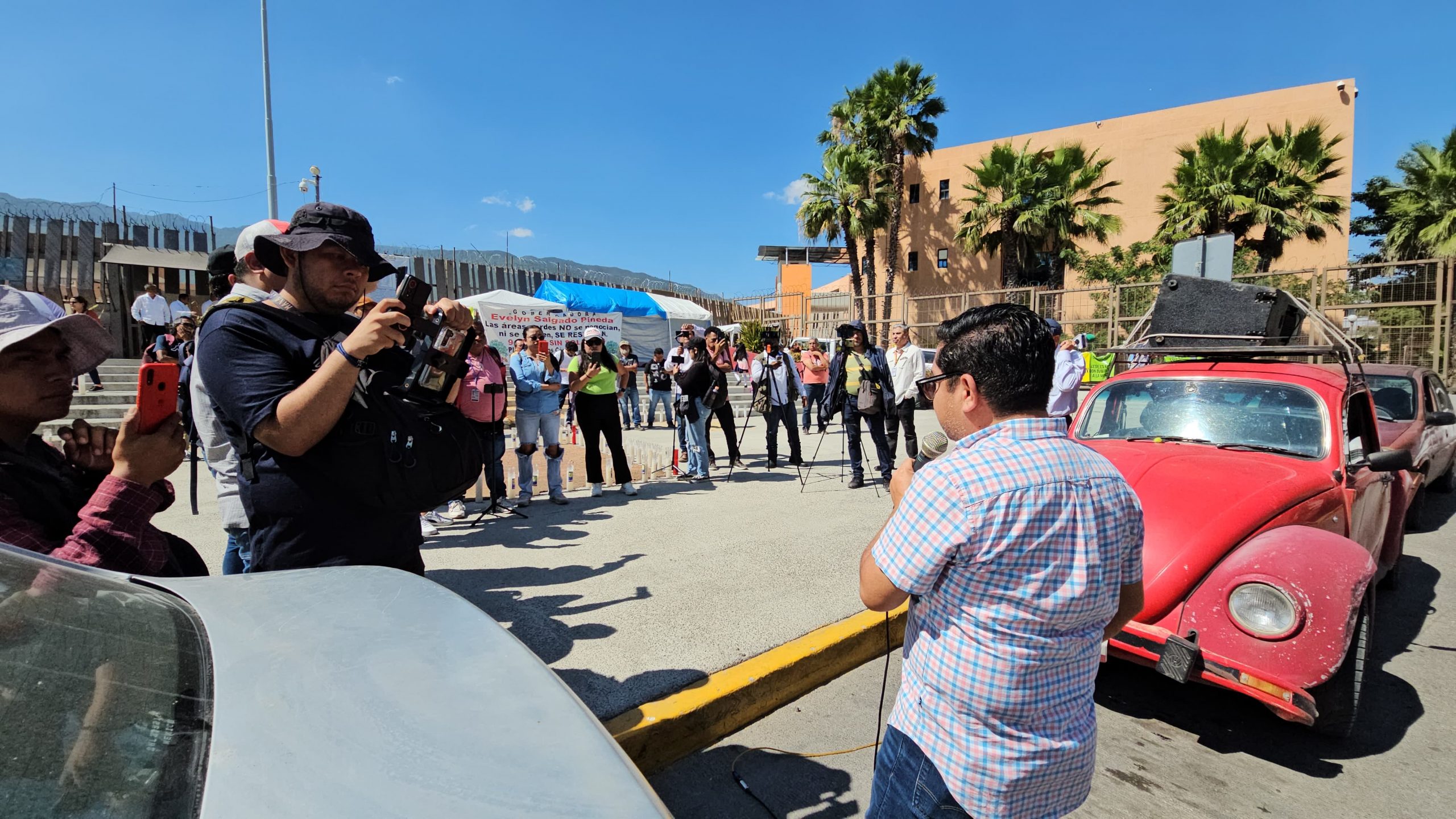 Exigen reporteros en Palacio de Gobierno alto a las agresiones contra la Libertad de Expresión 